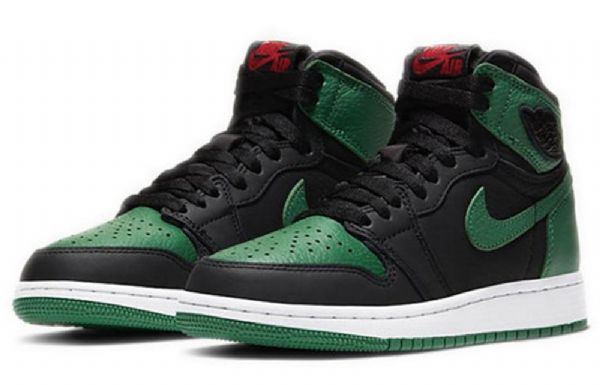 Nike Air Jordan 1 Retro Høje Overdele Og Gs Basketball Sko Til Mænd Grøn