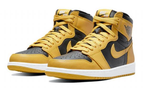 Nike Air Jordan 1 Retro Høje Overdele Og Gs Basketball Sko Til Mænd Gul Hvid
