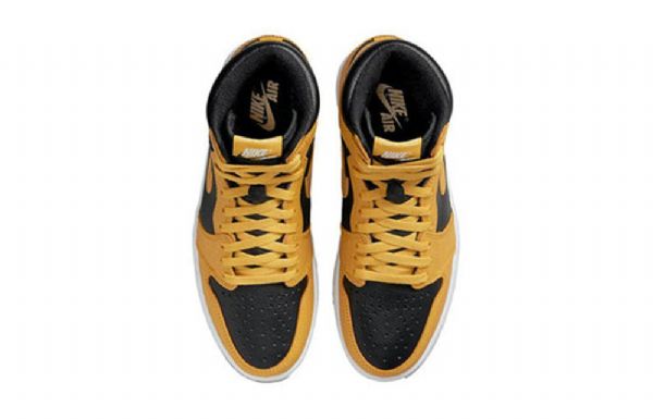 Nike Air Jordan 1 Retro Høje Overdele Og Gs Basketball Sko Til Mænd Gul Hvid