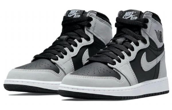Nike Air Jordan 1 Retro Høje Overdele Og Gs Basketball Sko Til Mænd Sort Grå
