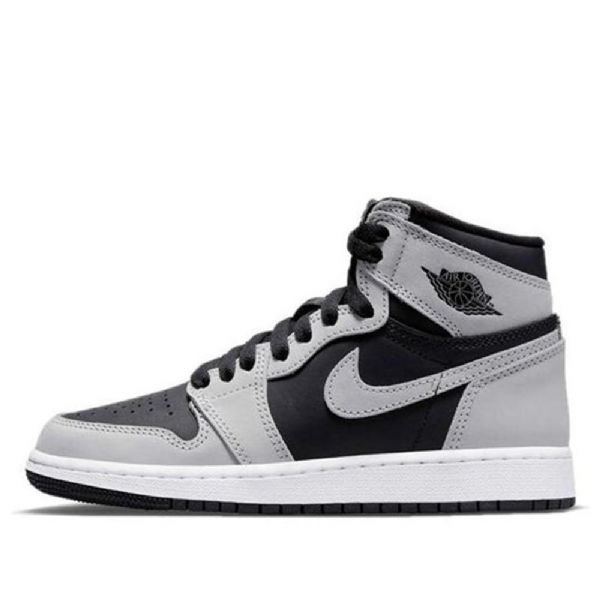 Nike Air Jordan 1 Retro Høje Overdele Og Gs Basketball Sko Til Mænd Sort Grå