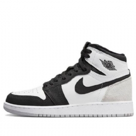 Nike Air Jordan 1 Retro Høje Overdele Og Gs Basketball Sko Til Mænd Sort Grå