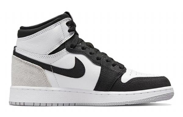 Nike Air Jordan 1 Retro Høje Overdele Og Gs Basketball Sko Til Mænd Sort Grå