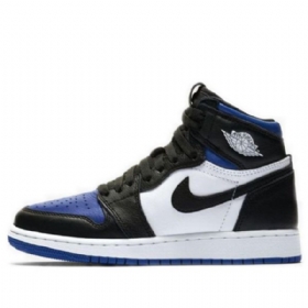 Nike Air Jordan 1 Retro Høje Overdele Og Gs Basketball Sko Til Mænd Sort Hvid Blå