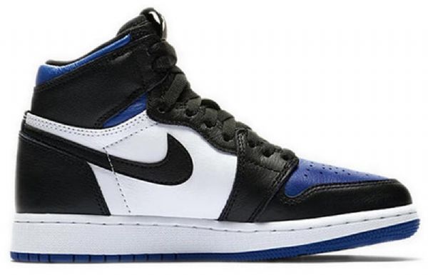 Nike Air Jordan 1 Retro Høje Overdele Og Gs Basketball Sko Til Mænd Sort Hvid Blå