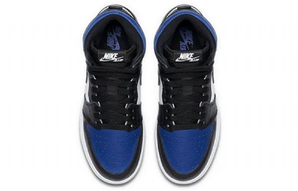 Nike Air Jordan 1 Retro Høje Overdele Og Gs Basketball Sko Til Mænd Sort Hvid Blå