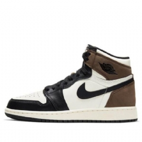 Nike Air Jordan 1 Retro Høje Overdele Og Gs Basketball Sko Til Mænd Sort Hvid Brun