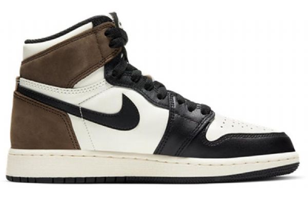 Nike Air Jordan 1 Retro Høje Overdele Og Gs Basketball Sko Til Mænd Sort Hvid Brun