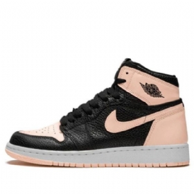 Nike Air Jordan 1 Retro Høje Overdele Og Gs Basketball Sko Til Mænd Sort Koral
