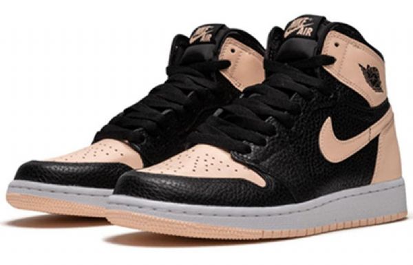 Nike Air Jordan 1 Retro Høje Overdele Og Gs Basketball Sko Til Mænd Sort Koral