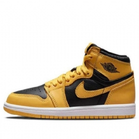 Nike Air Jordan 1 Retro Høje Overdele Og Ps Basketball Sko Til Mænd Gul Hvid