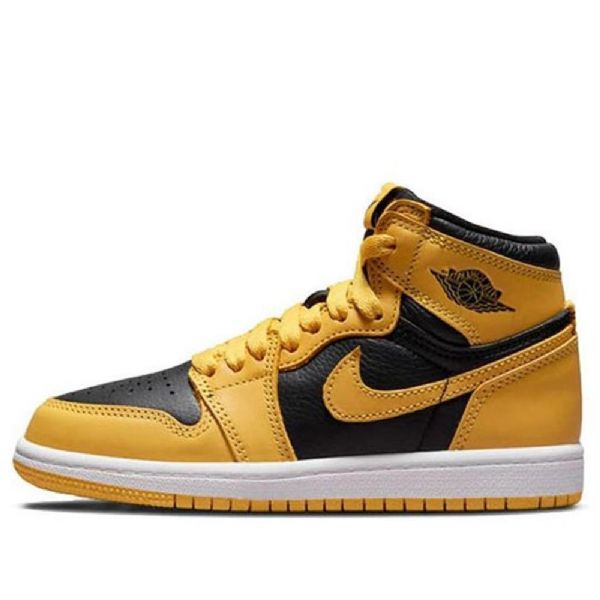 Nike Air Jordan 1 Retro Høje Overdele Og Ps Basketball Sko Til Mænd Gul Hvid