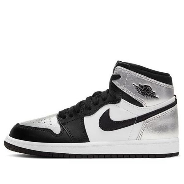 Nike Air Jordan 1 Retro Høje Overdele Og Ps Basketball Sko Til Mænd Sølv