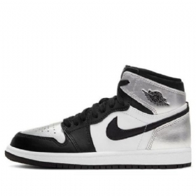 Nike Air Jordan 1 Retro Høje Overdele Og Ps Basketball Sko Til Mænd Sølv