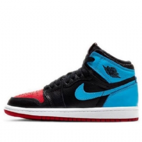 Nike Air Jordan 1 Retro Høje Overdele Og Ps Basketball Sko Til Mænd Sort Blå