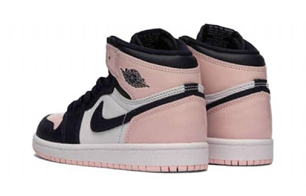 Nike Air Jordan 1 Retro Høje Overdele Og Se Ps Basketball Sko Til Mænd Sort Lyserød Hvid