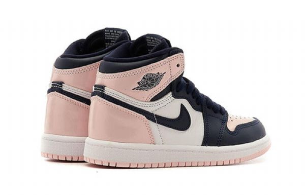 Nike Air Jordan 1 Retro Høje Overdele Og Se Ps Basketball Sko Til Mænd Sort Lyserød Hvid