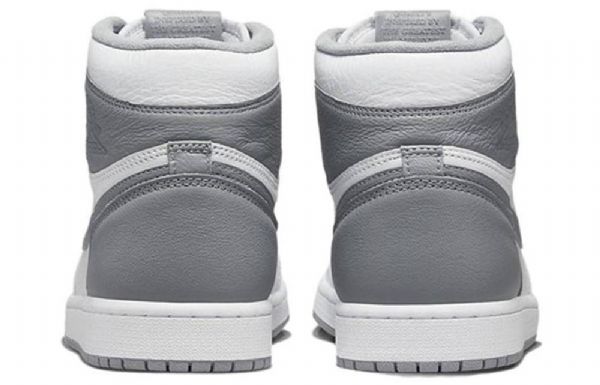 Nike Air Jordan 1 Retro Høje Overdele Og Stealth Basketball Sko Til Mænd Grå Hvid