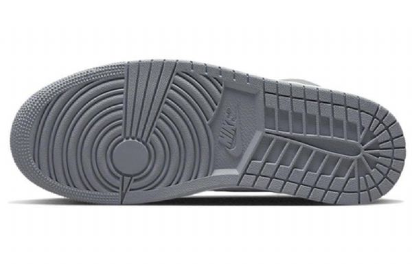 Nike Air Jordan 1 Retro Høje Overdele Og Stealth Basketball Sko Til Mænd Grå Hvid