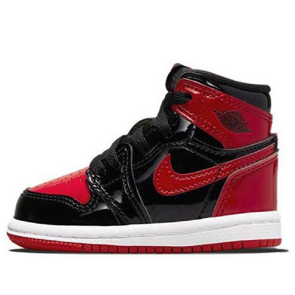 Nike Air Jordan 1 Retro Høje Overdele Og Td Basketball Sko Til Børn Hvid Rød
