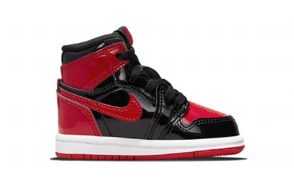 Nike Air Jordan 1 Retro Høje Overdele Og Td Basketball Sko Til Børn Hvid Rød