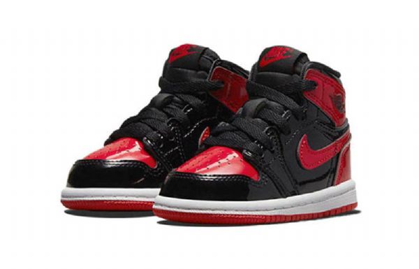 Nike Air Jordan 1 Retro Høje Overdele Og Td Basketball Sko Til Børn Hvid Rød