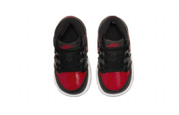 Nike Air Jordan 1 Retro Høje Overdele Og Td Basketball Sko Til Børn Hvid Rød
