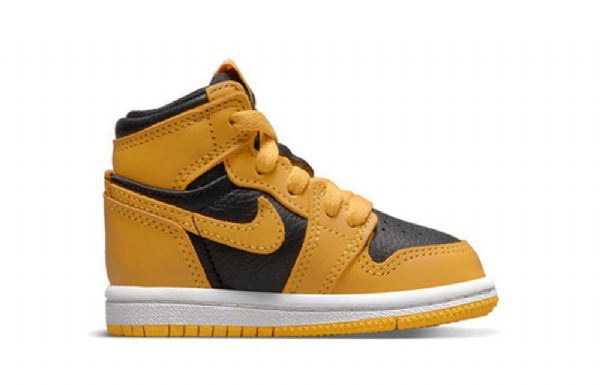 Nike Air Jordan 1 Retro Høje Overdele Og Td Sko Til Børn Gul Hvid