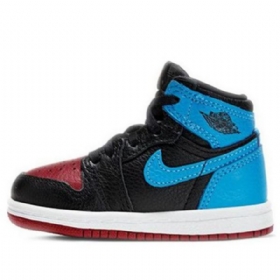 Nike Air Jordan 1 Retro Høje Overdele Og Td Sko Til Børn Sort Blå