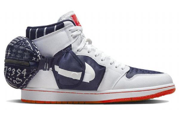 Nike Air Jordan 1 Retro Høje Overdele Og Utility Basketball Sko Til Mænd Mørkeblå Blå