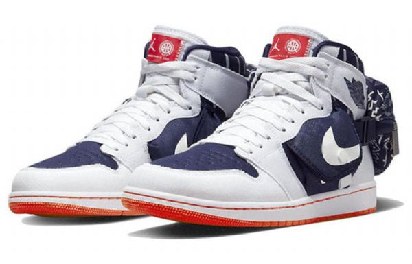 Nike Air Jordan 1 Retro Høje Overdele Og Utility Basketball Sko Til Mænd Mørkeblå Blå