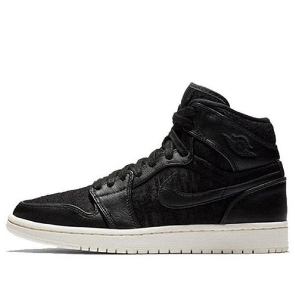 Nike Air Jordan 1 Retro Høje Overdele Premium Basketball Sko Til Damer Sort