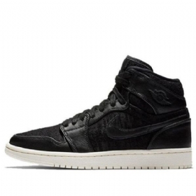 Nike Air Jordan 1 Retro Høje Overdele Premium Basketball Sko Til Damer Sort