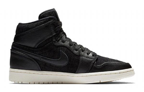Nike Air Jordan 1 Retro Høje Overdele Premium Basketball Sko Til Damer Sort