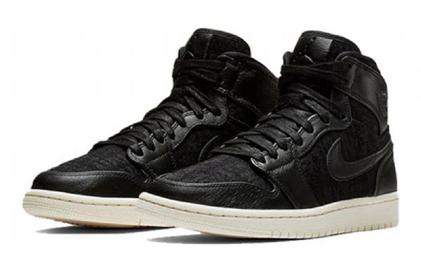 Nike Air Jordan 1 Retro Høje Overdele Premium Basketball Sko Til Damer Sort