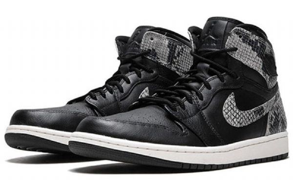 Nike Air Jordan 1 Retro Høje Overdele Premium Basketball Sko Til Damer Sort