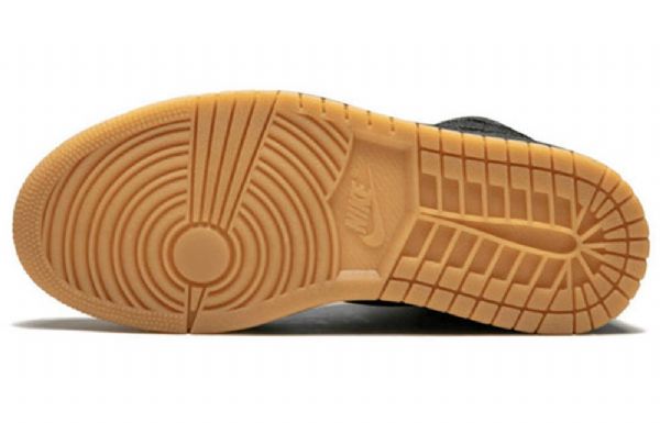 Nike Air Jordan 1 Retro Høje Overdele Premium Basketball Sko Til Damer Sort Khaki
