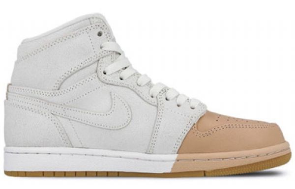 Nike Air Jordan 1 Retro Høje Overdele Premium Basketball Sko Til Damer Sort Khaki