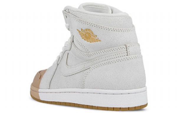 Nike Air Jordan 1 Retro Høje Overdele Premium Basketball Sko Til Damer Sort Khaki