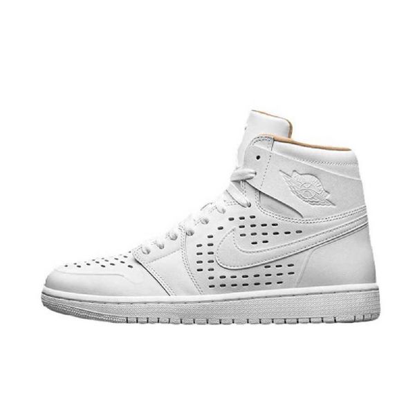 Nike Air Jordan 1 Retro Høje Overdele Vachetta Sko Til Mænd Hvid
