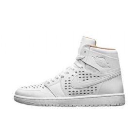 Nike Air Jordan 1 Retro Høje Overdele Vachetta Sko Til Mænd Hvid