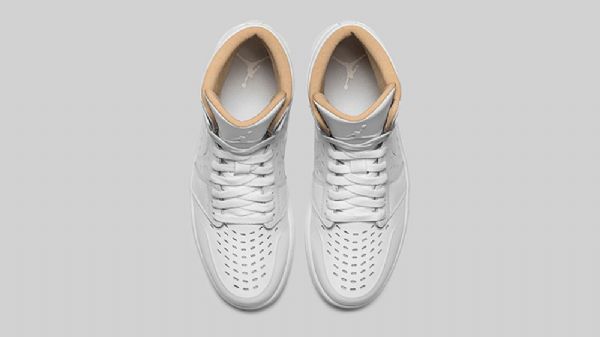 Nike Air Jordan 1 Retro Høje Overdele Vachetta Sko Til Mænd Hvid