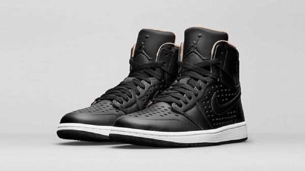 Nike Air Jordan 1 Retro Høje Overdele Vachetta Sko Til Mænd Sort