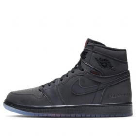 Nike Air Jordan 1 Retro Høje Overdele Zoom Basketball Sko Til Mænd Sort