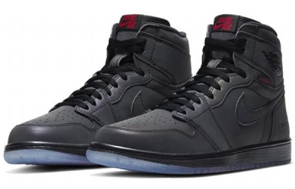 Nike Air Jordan 1 Retro Høje Overdele Zoom Basketball Sko Til Mænd Sort
