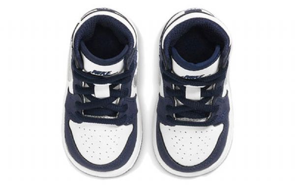 Nike Air Jordan 1 Retro Høje Toppe Co.jp Td Sko Til Børn Mørkeblå Blå