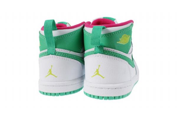 Nike Air Jordan 1 Retro Høje Toppe Gt Td Sko Til Børn Hvid Grøn