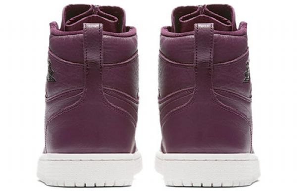 Nike Air Jordan 1 Retro Høje Toppe Lynlås Basketball Sko Til Damer Burgundy