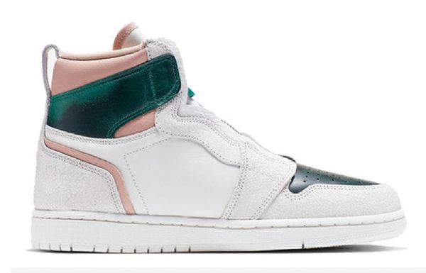 Nike Air Jordan 1 Retro Høje Toppe Lynlås Basketball Sko Til Damer Grøn