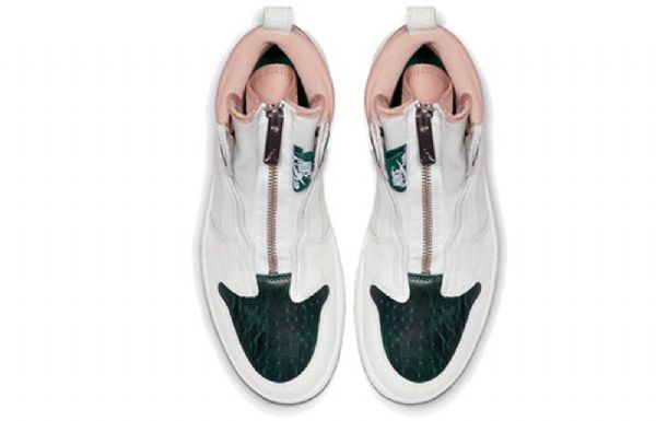 Nike Air Jordan 1 Retro Høje Toppe Lynlås Basketball Sko Til Damer Grøn